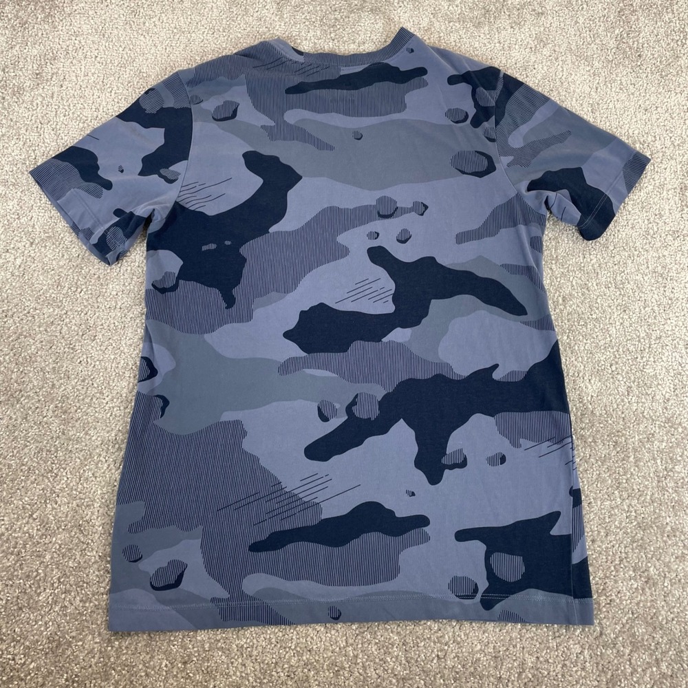 Nike T Shirt Mens Small Dri FIT Camo Crewneck Short Sleeve Blue - Picture 6 of 10